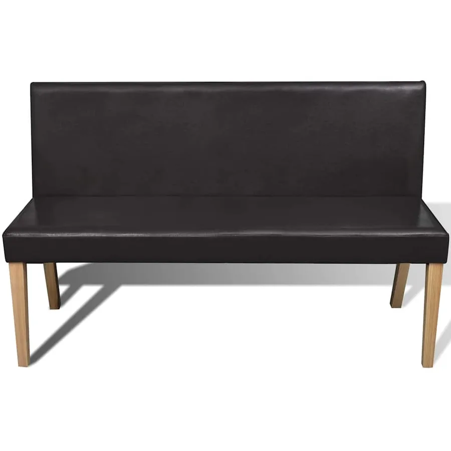 Banc 139,5 cm Marron foncé Similicuir - 3