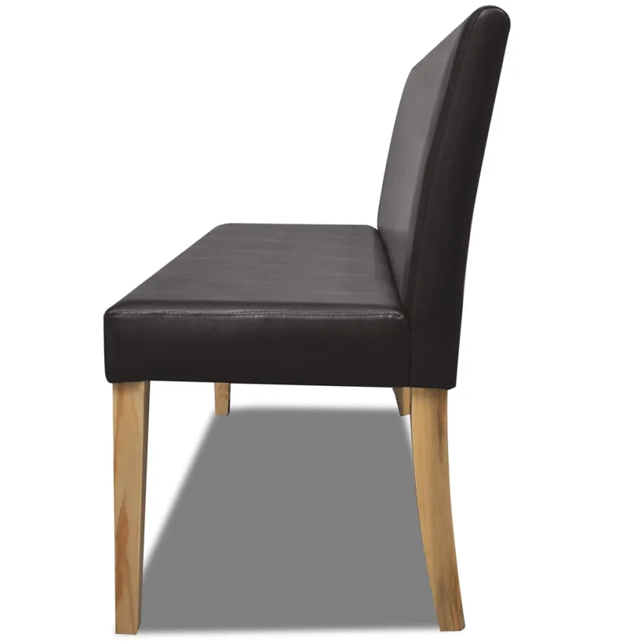 Banc 139,5 cm Marron foncé Similicuir - 4