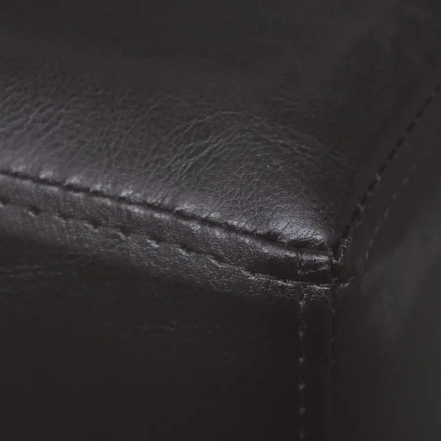 Banc 139,5 cm Marron foncé Similicuir - 5