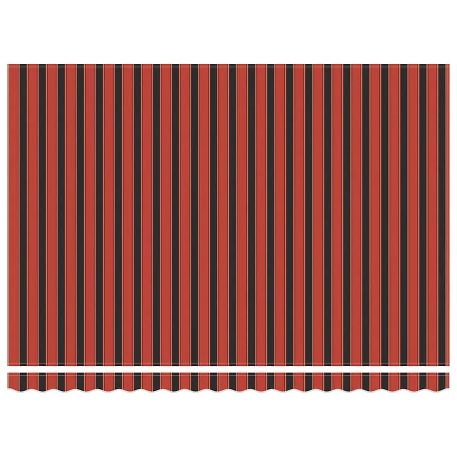 Auvent rétractable orange et marron 4x3 m tissu et aluminium - 4