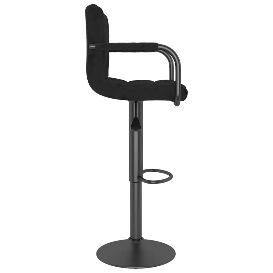 Tabourets de bar lot de 2 noir velours - 5