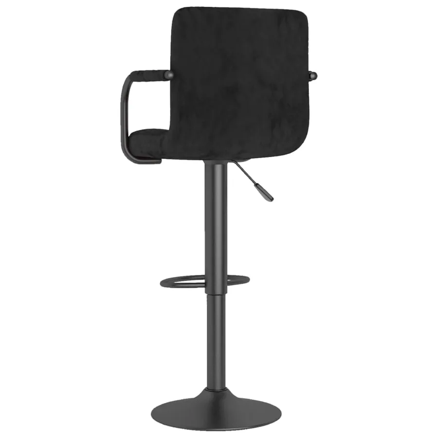 Tabourets de bar lot de 2 noir velours - 6