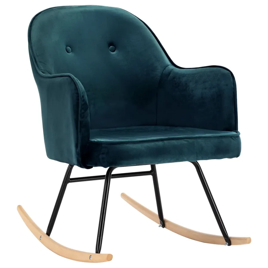 Chaise à bascule Bleu Velours - 2