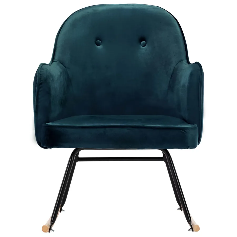 Chaise à bascule Bleu Velours - 3