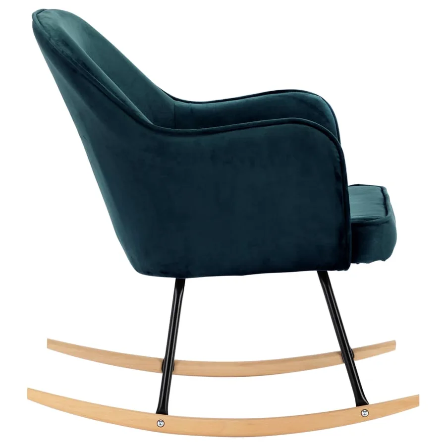 Chaise à bascule Bleu Velours - 4