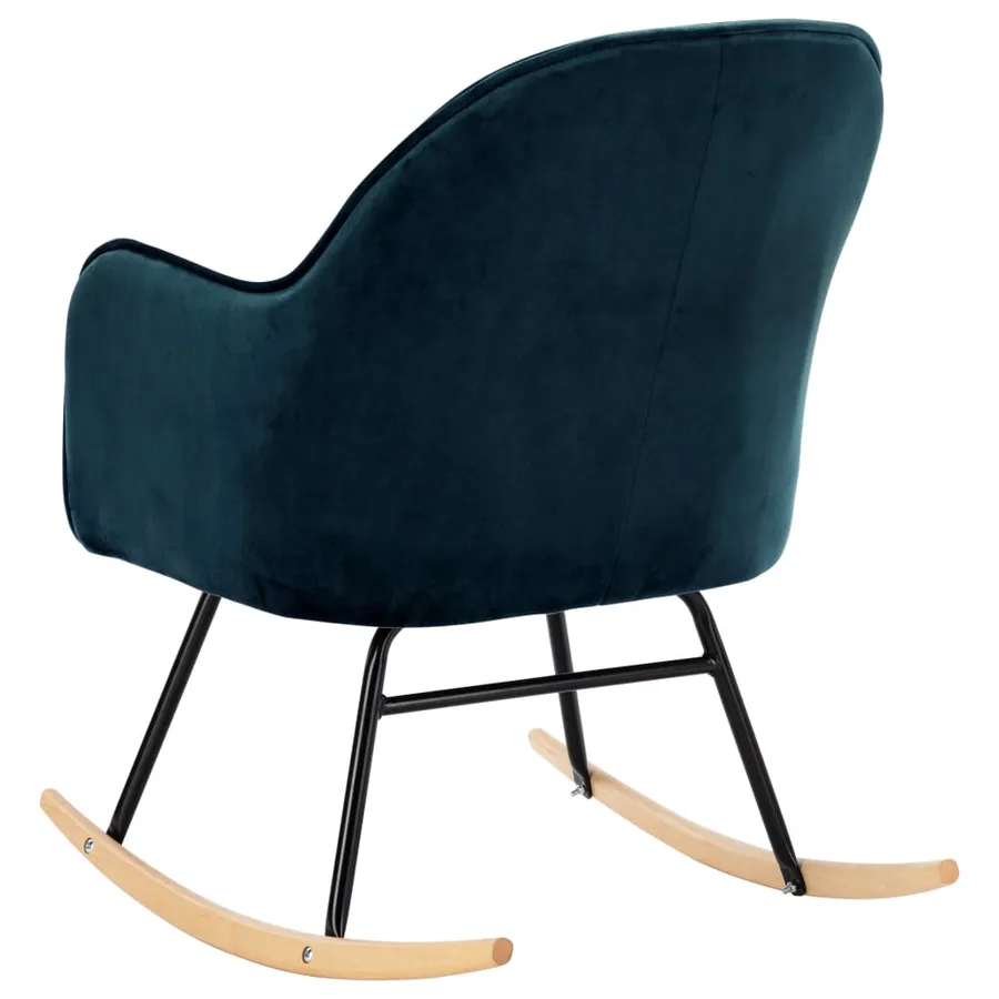 Chaise à bascule Bleu Velours - 5