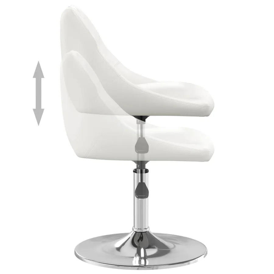 Tabouret de bar Blanc Similicuir - 4
