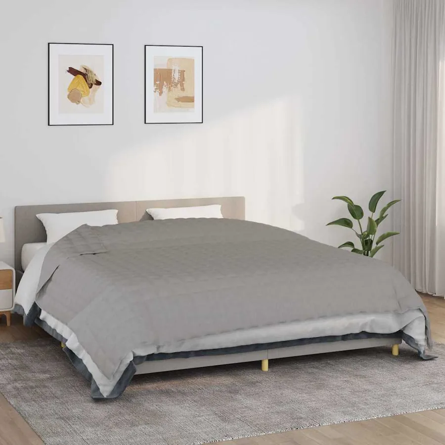 Couverture lestée Gris 220x260 cm 11 kg Tissu