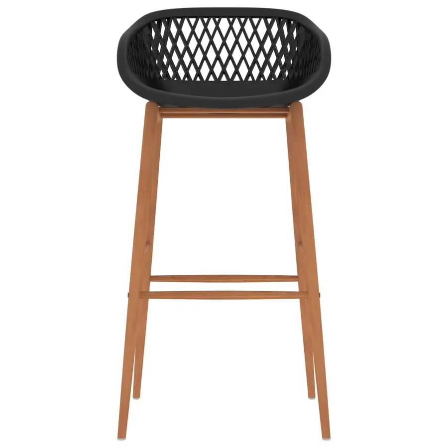 Chaises de bar lot de 4 noir - 3