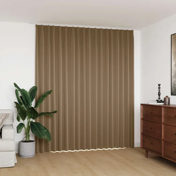 Rideau occultant avec crochets Taupe 290x245 cm