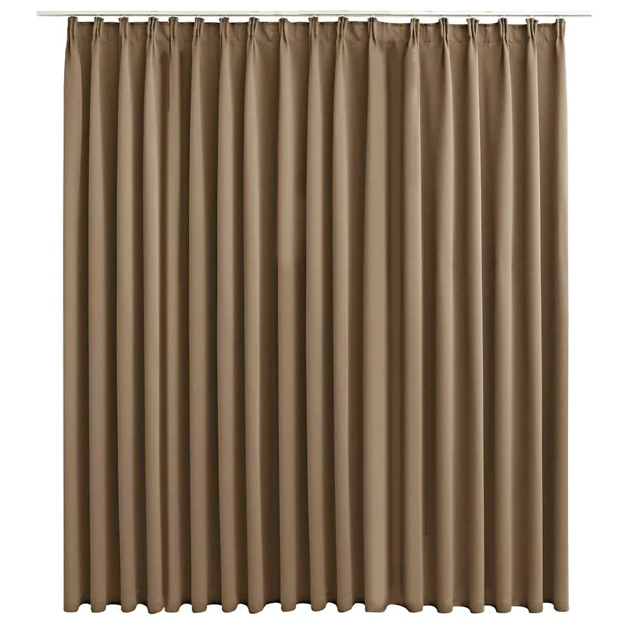 Rideau occultant avec crochets Taupe 290x245 cm - 2