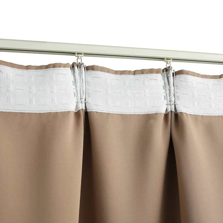 Rideau occultant avec crochets Taupe 290x245 cm - 4