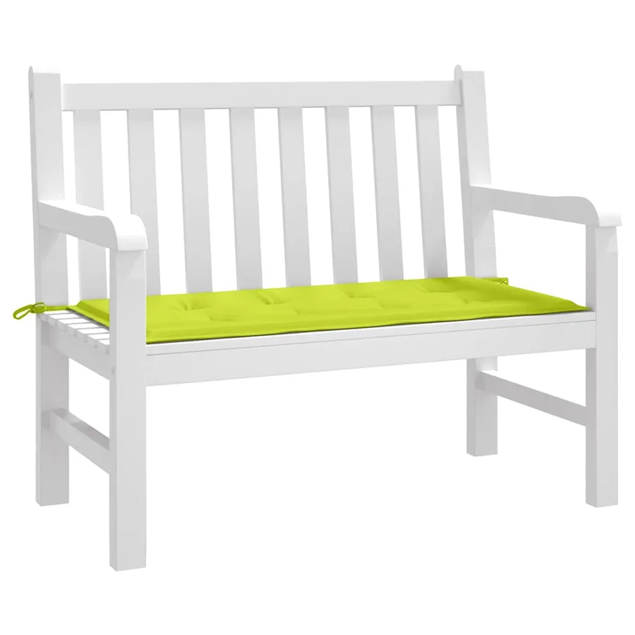 Coussin de banc de jardin vert brillant 100x50x3cm tissu oxford - 3