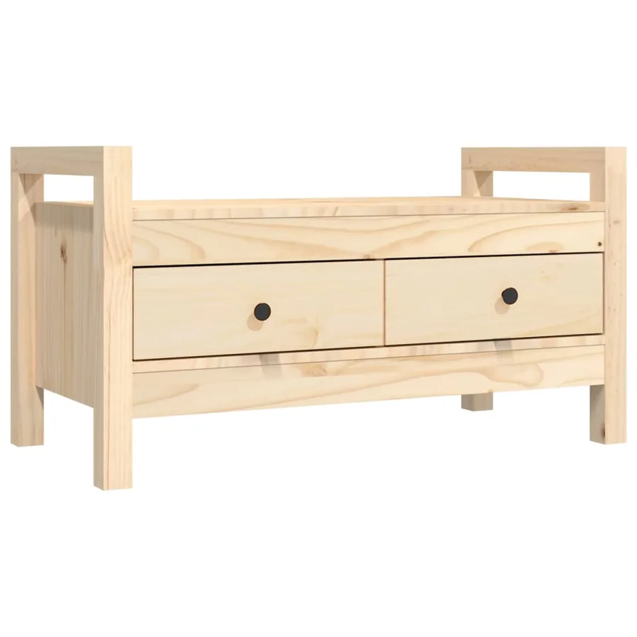 Banc d'entrée 80x40x43 cm Bois de pin massif - 2