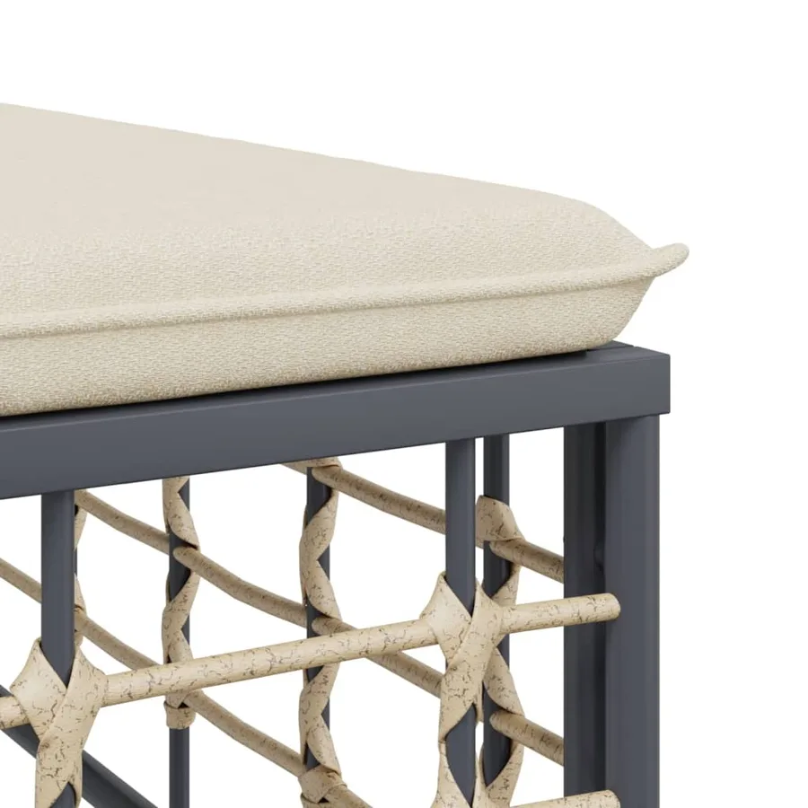Salon de jardin 7 pcs avec coussins anthracite résine tressée - 7
