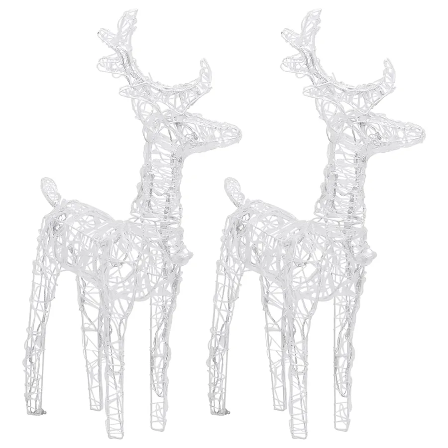 Décoration de Noël Rennes et traîneau 320 LED Acrylique - 5