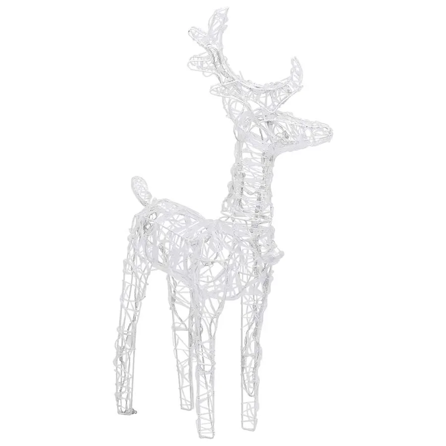 Rennes de Noël 4 pcs 160 LED Blanc froid Acrylique - 4