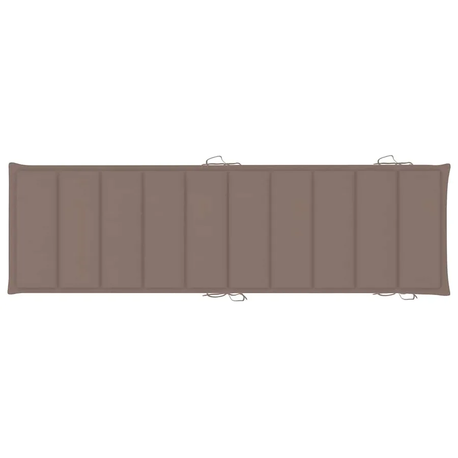 Chaise longue à bascule avec coussin Bois de teck solide - 15
