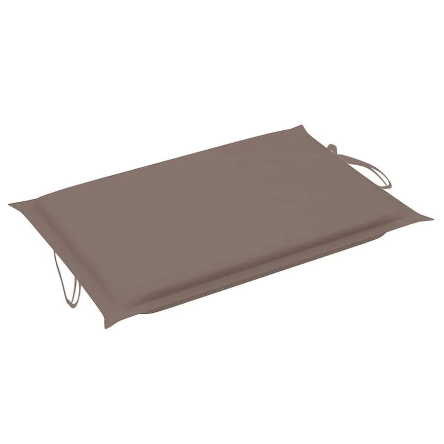 Chaise longue à bascule avec coussin Bois de teck solide - 8