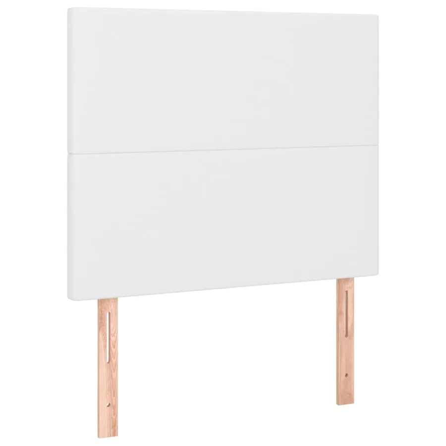 Tête de lit à LED Blanc 100x5x118/128 cm Similicuir - 4