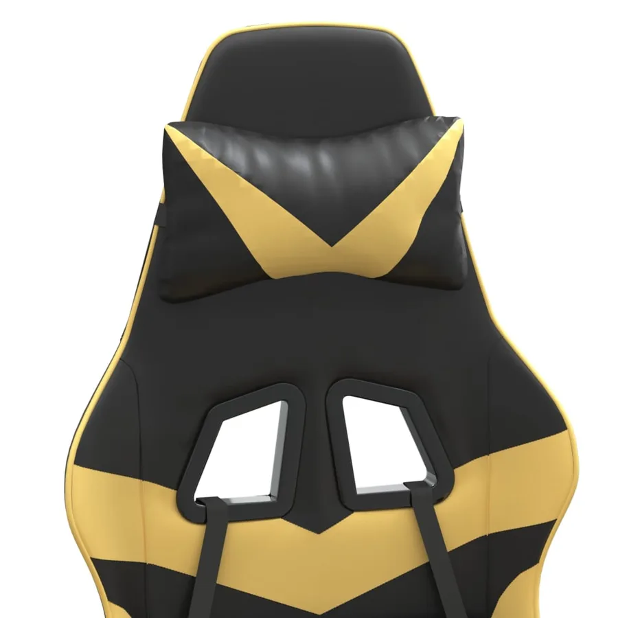 Chaise de jeu Noir et doré Similicuir - 10
