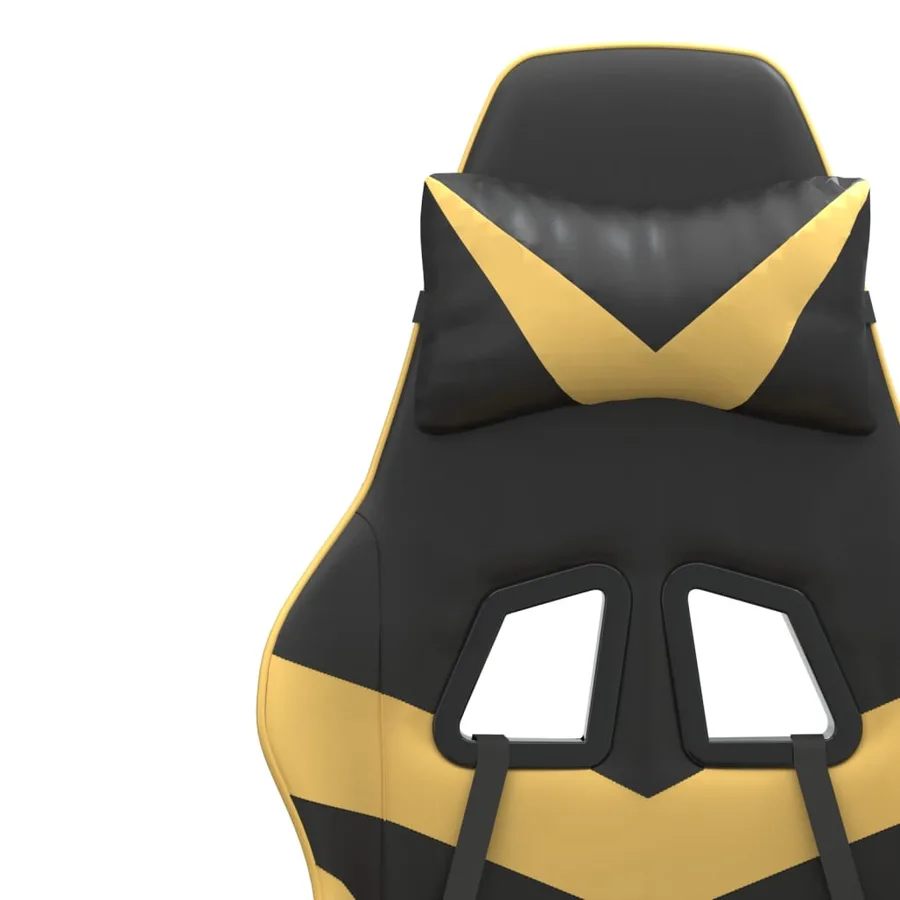 Chaise de jeu Noir et doré Similicuir - 11