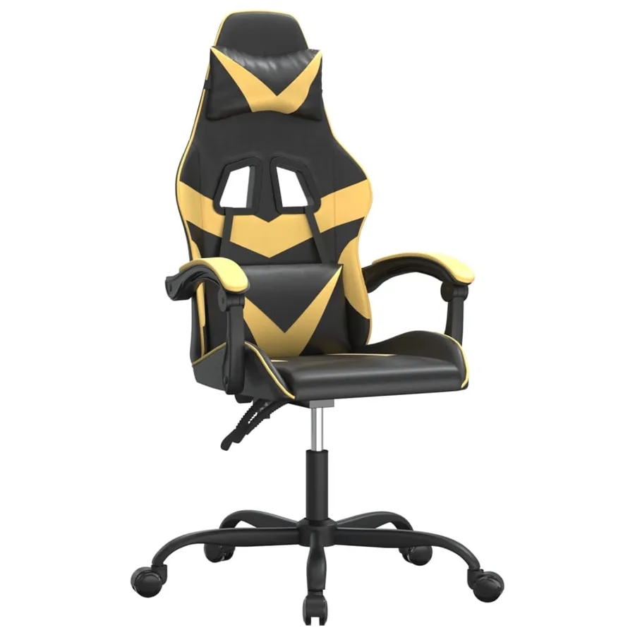 Chaise de jeu Noir et doré Similicuir - 2