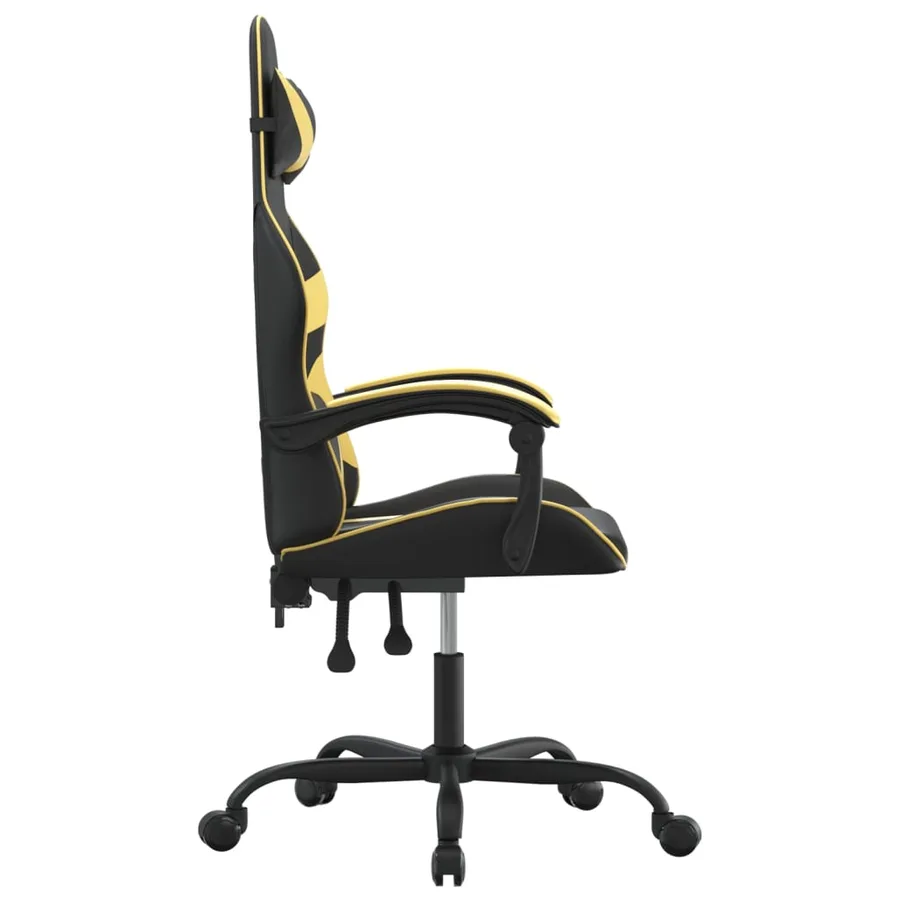 Chaise de jeu Noir et doré Similicuir - 4