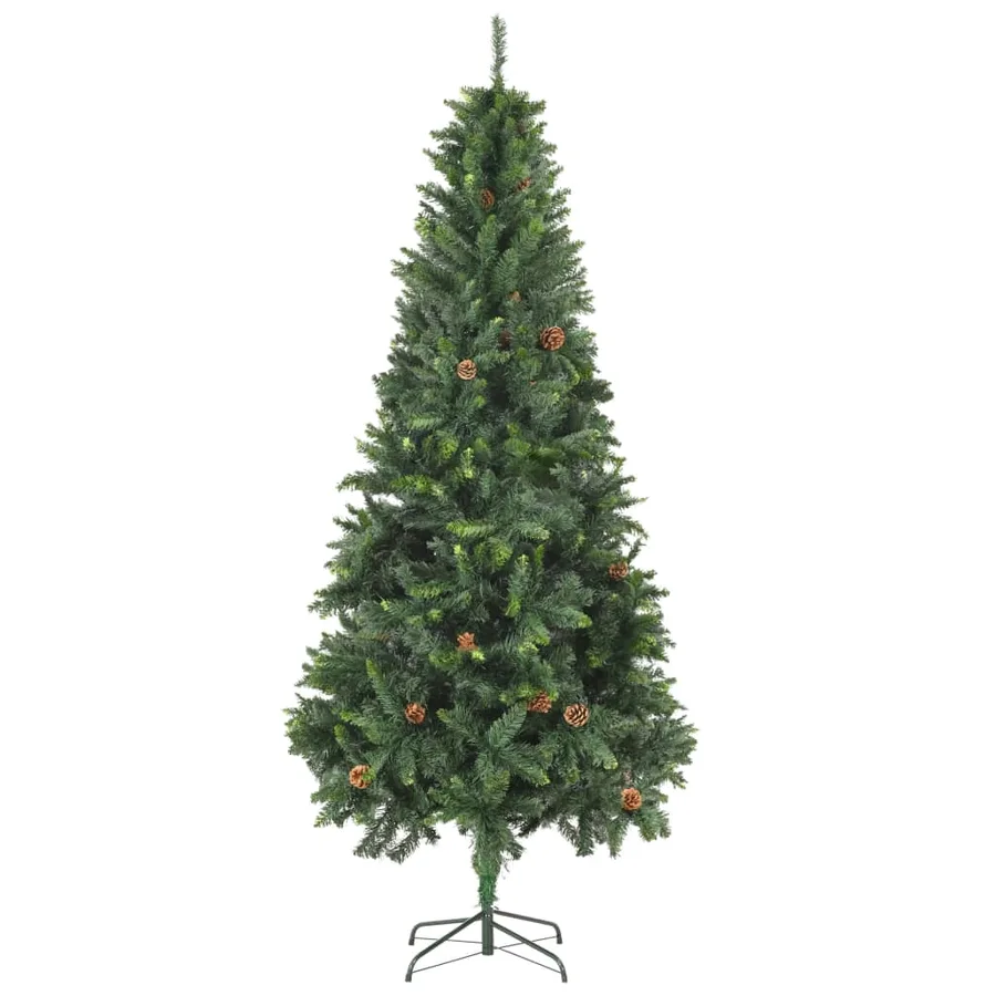 Sapin de Noël artificiel avec pommes de pin Vert 210 cm - 2