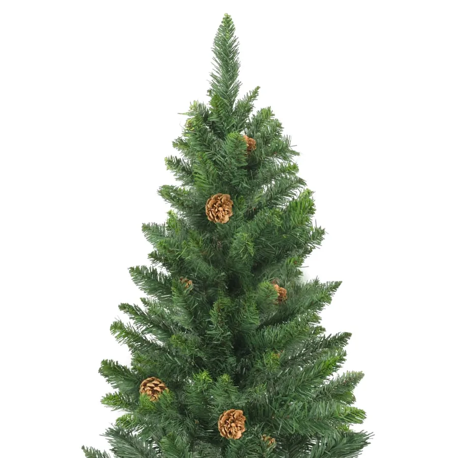 Sapin de Noël artificiel avec pommes de pin Vert 210 cm - 3