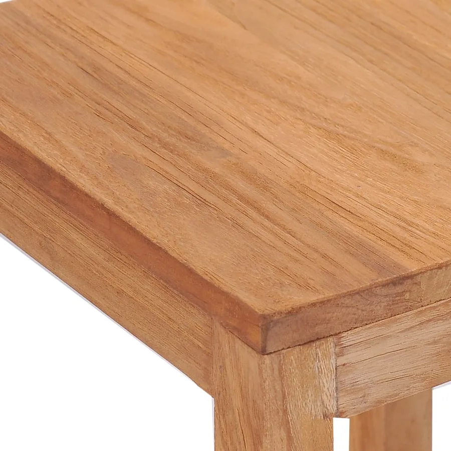 Tabourets de bar lot de 4 bois de teck massif - 5