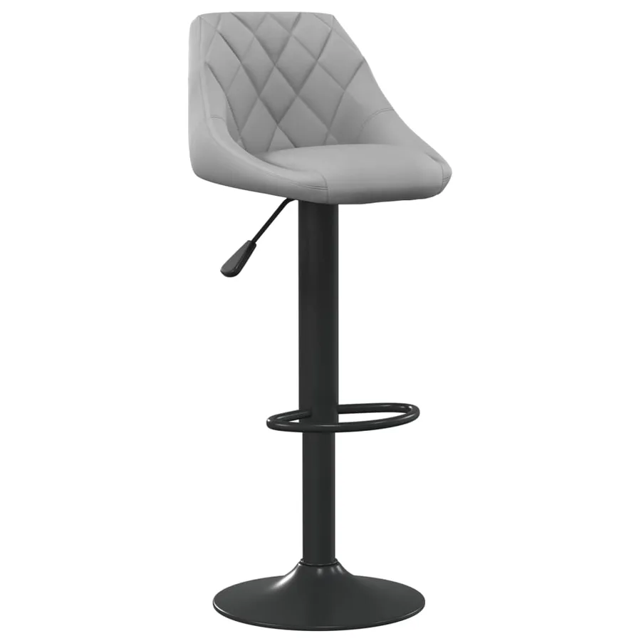 Tabouret de bar Gris clair Velours - 2