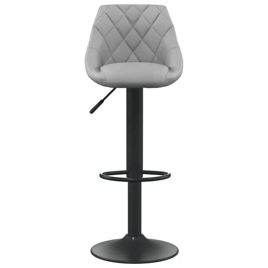 Tabouret de bar Gris clair Velours - 3