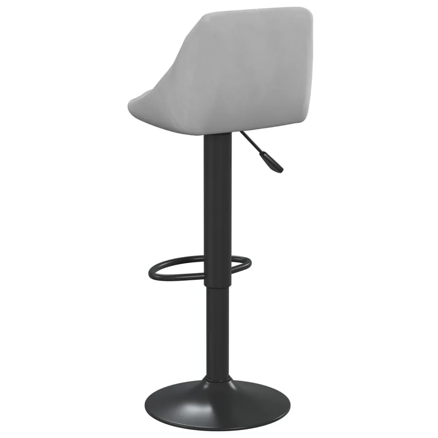 Tabouret de bar Gris clair Velours - 5
