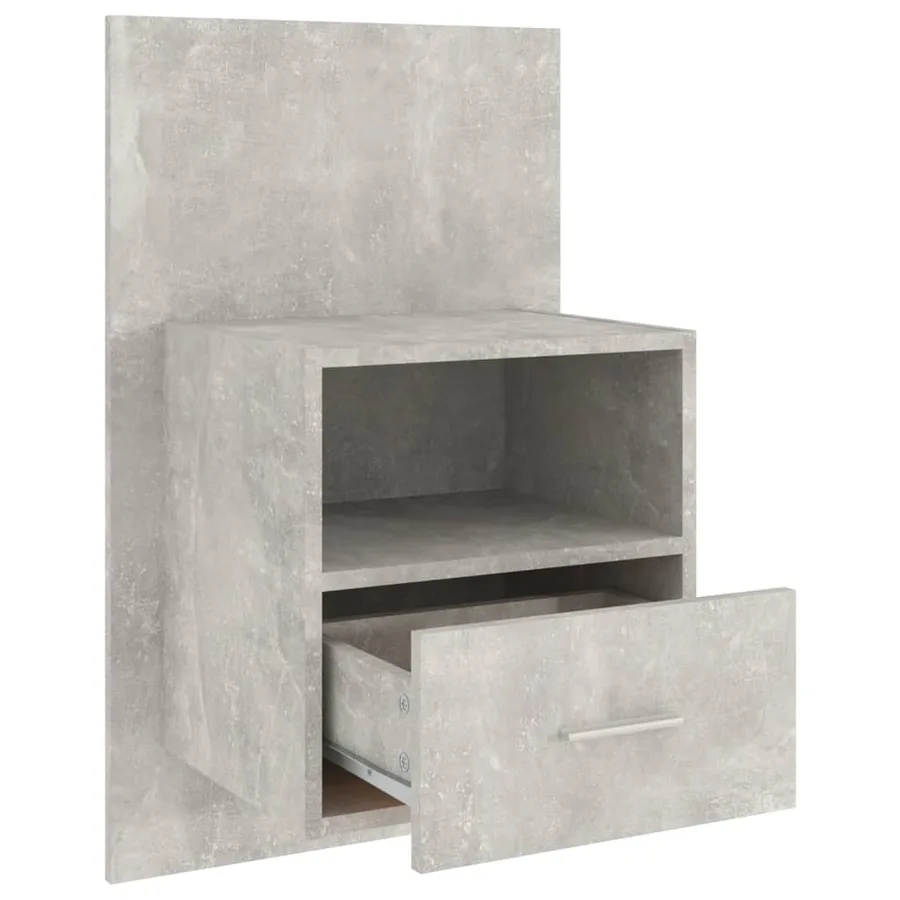 Tables de chevet murales 2 pcs Gris béton - 6