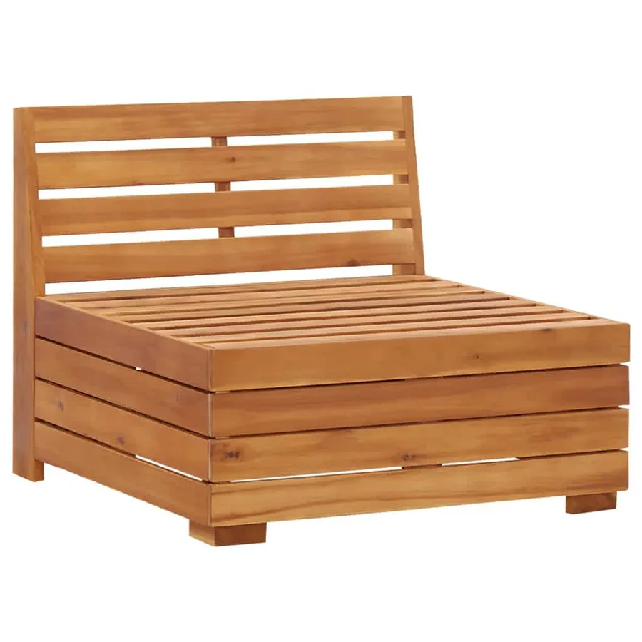 Salon de jardin 2 pcs avec coussins Bois d'acacia solide - 5