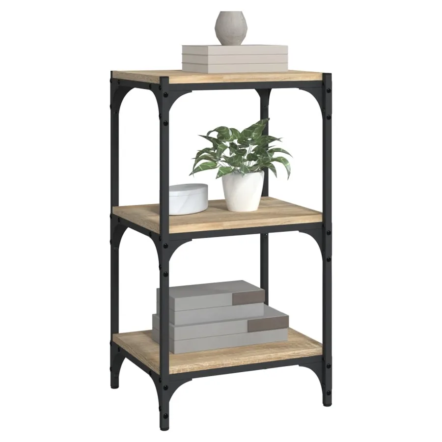 Bibliothèque Chêne Sonoma 40x33x70,5 cm Bois d'ingénierie acier - 4