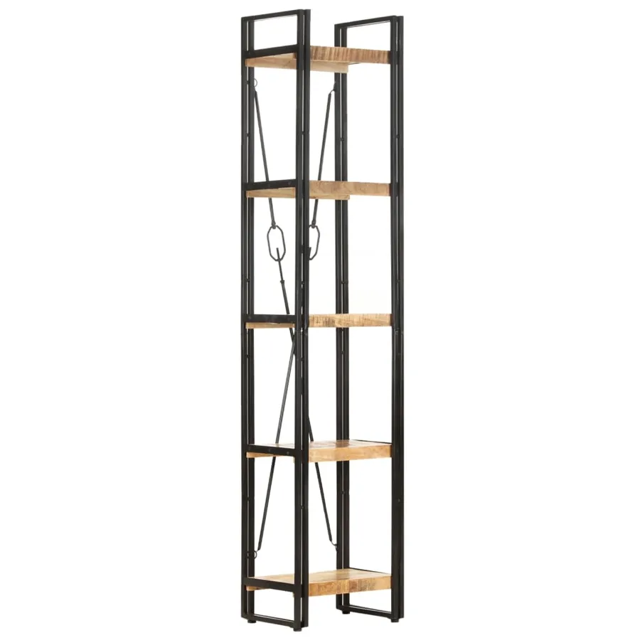 Bibliothèque à 5 niveaux 40x30x180 cm Bois de manguier massif - 6