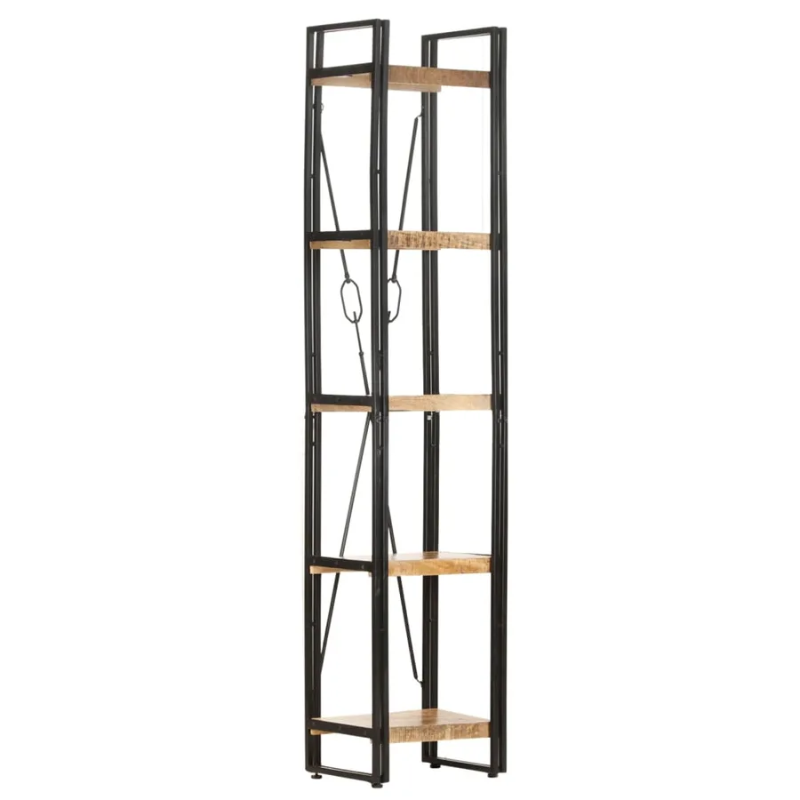 Bibliothèque à 5 niveaux 40x30x180 cm Bois de manguier massif - 8
