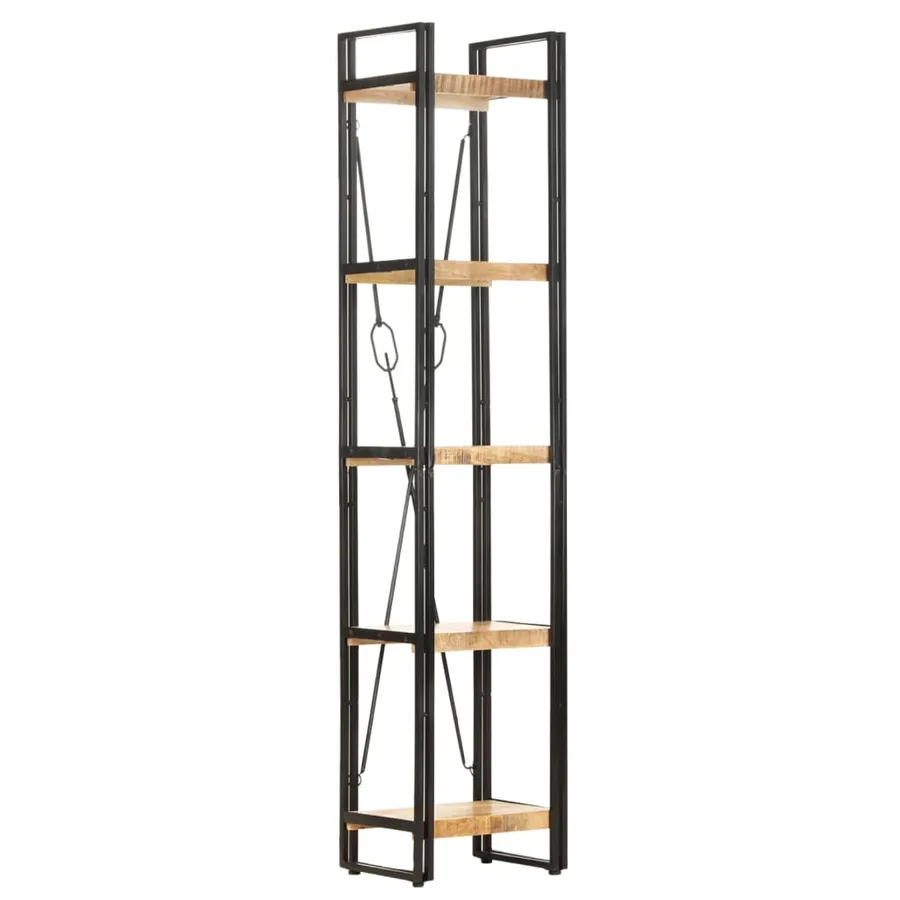 Bibliothèque à 5 niveaux 40x30x180 cm Bois de manguier massif - 9