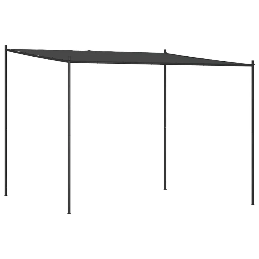 Belvédère anthracite 3x3 m 180 g/m² tissu et acier - 2