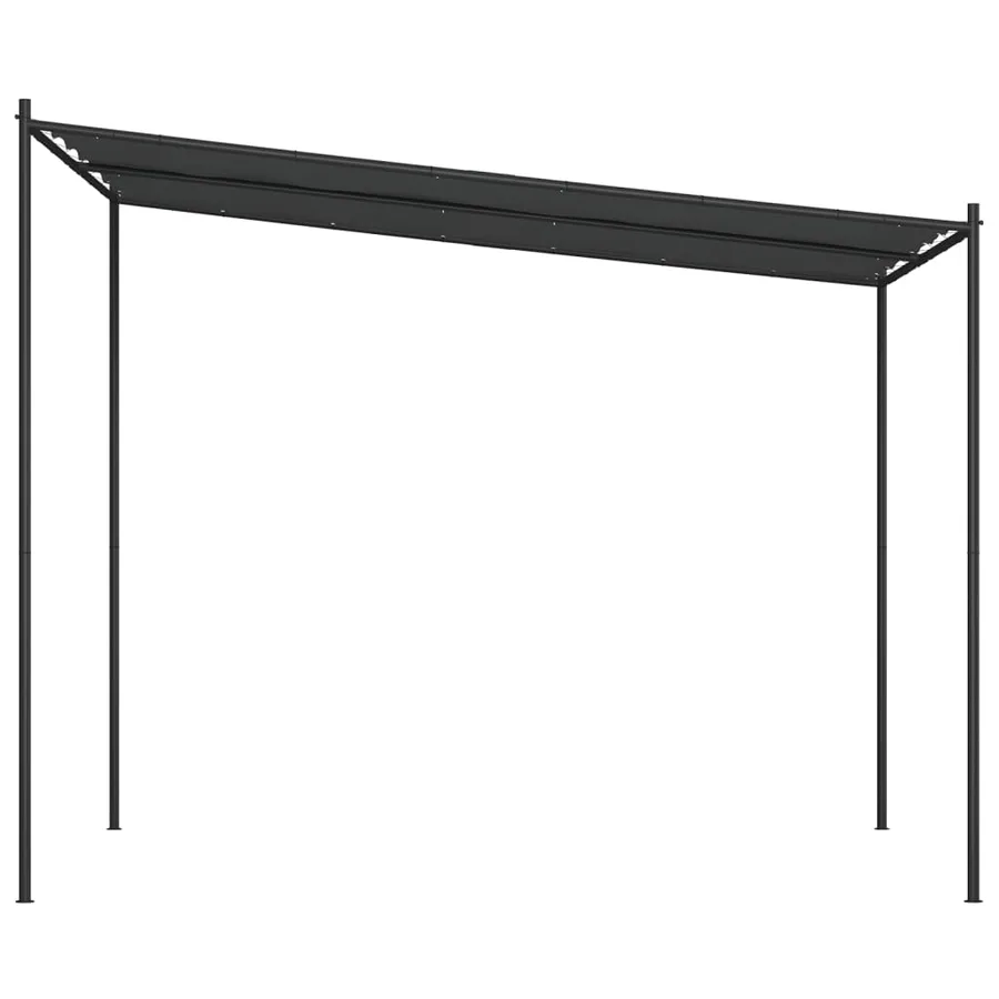 Belvédère anthracite 3x3 m 180 g/m² tissu et acier - 4