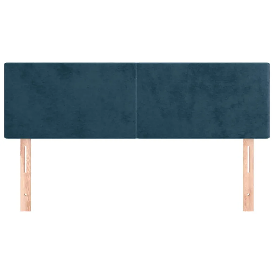 Têtes de lit Bleu foncé 144 x 5 x 78/88 cm Velours - 3