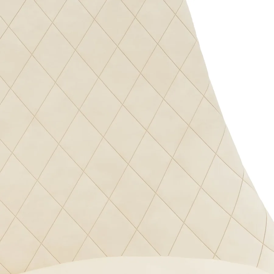 Chaises à manger pivotantes lot de 4 Crème Velours - 8