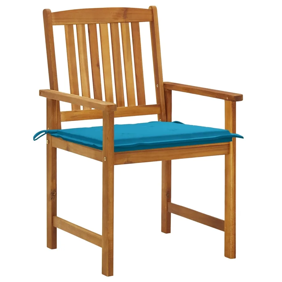 Chaises de jardin avec coussins lot de 6 Bois d'acacia massif - 2