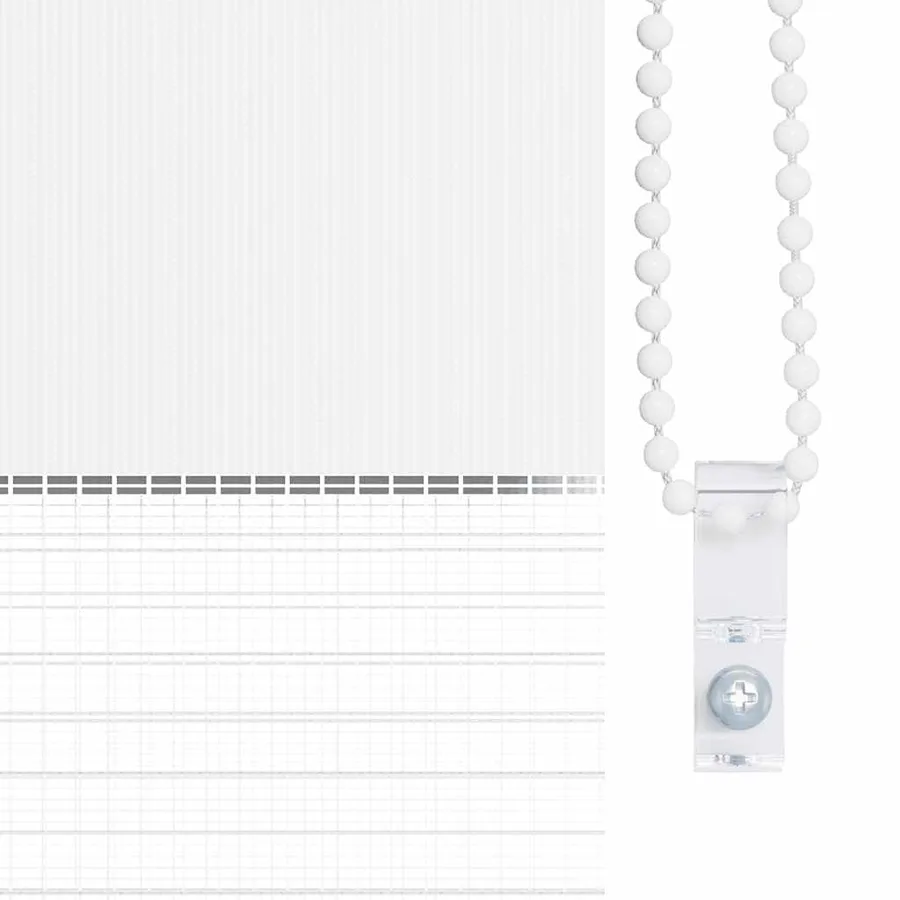 Store vénitien zébré 40,9 x 100 cm, largeur du tissu 36,7 cm, blanc - 8