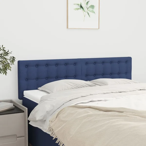 Têtes de lit Bleu 144x5x78/88 cm Tissu
