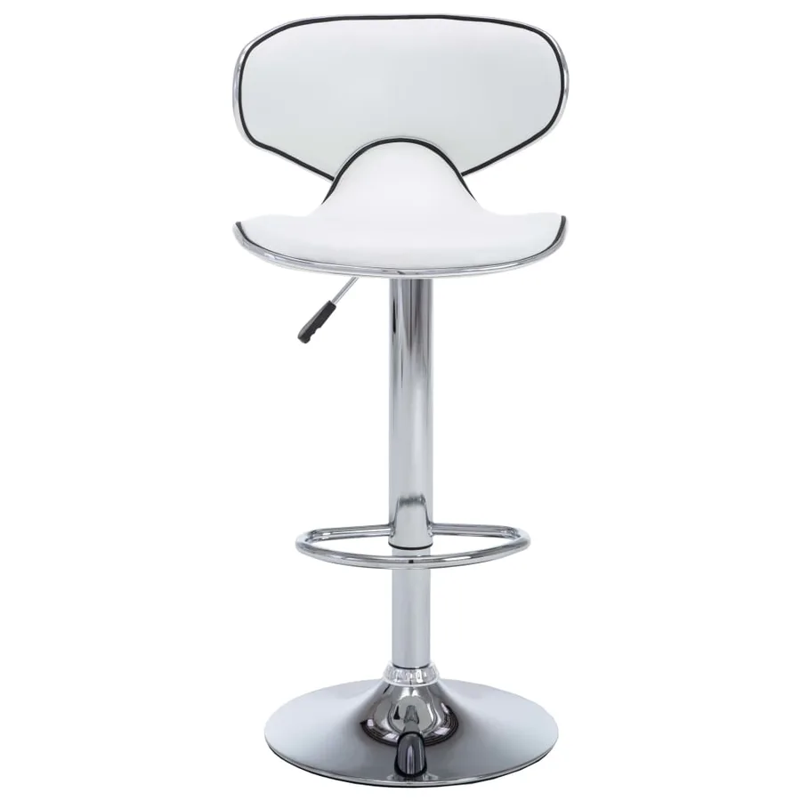 Tabourets de bar 2 pcs blanc similicuir - 4