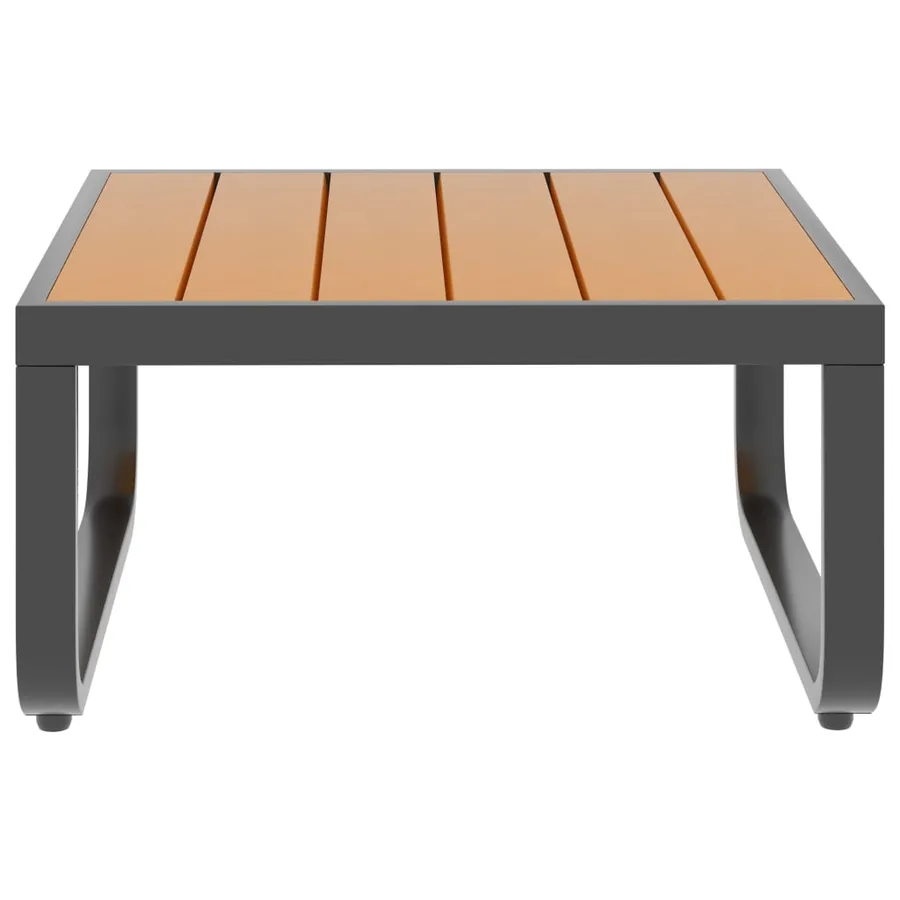 Canapé d'angle de jardin à 5 places avec coussins Aluminium WPC - 11