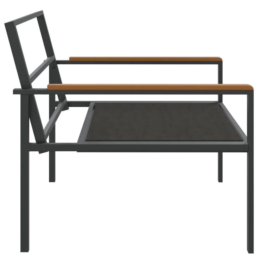 Salon de jardin avec coussins 3 pcs anthracite acier - 6